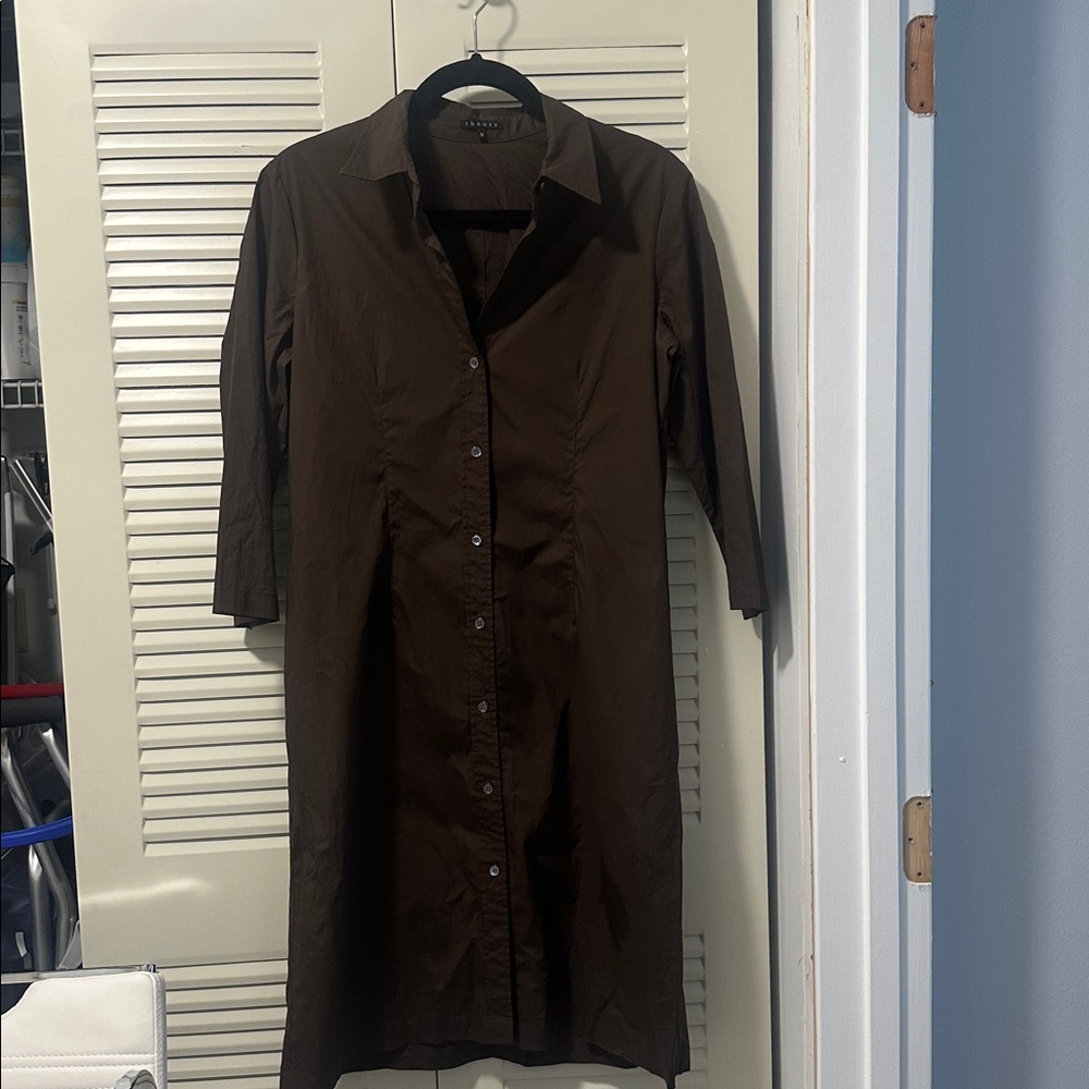 Theory Chocolate Shirt Dress